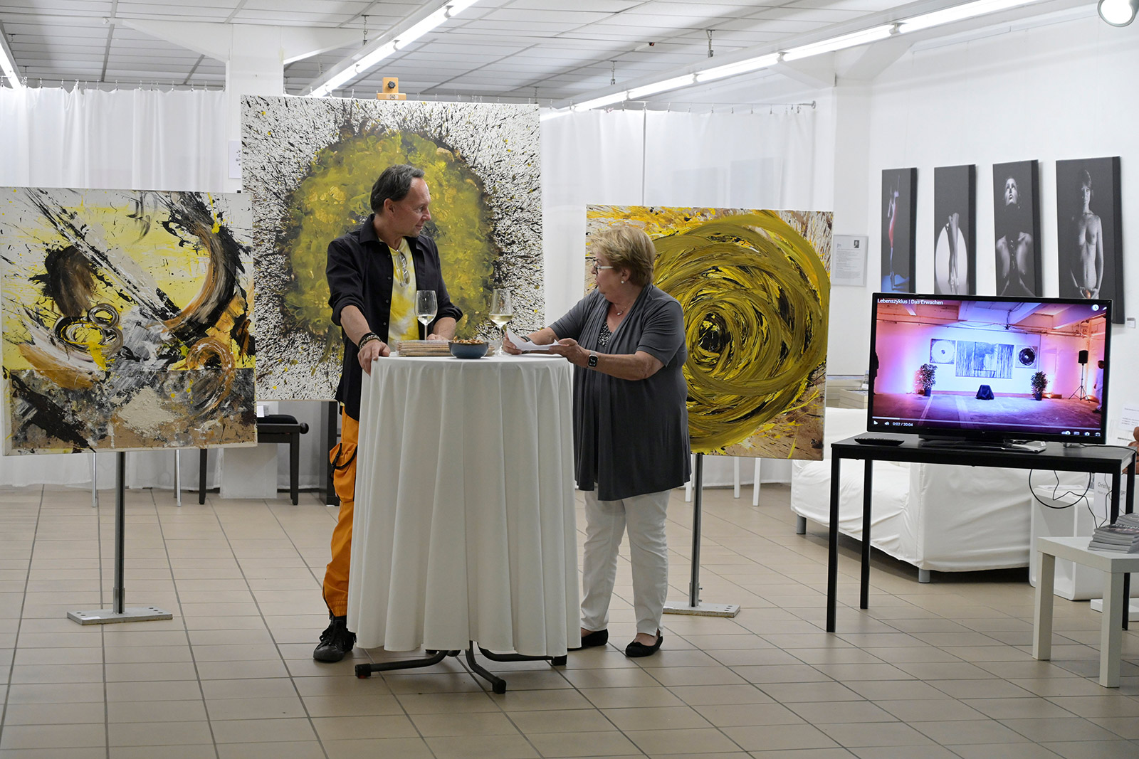 Eröffnung Vernissage Gilbert Kleissner mit Christine Danninger