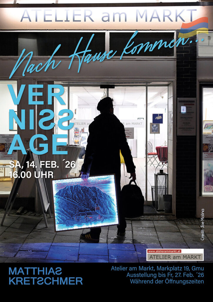 Plakat Ausstellung Matthias Kretschmer im Atelier am Markt