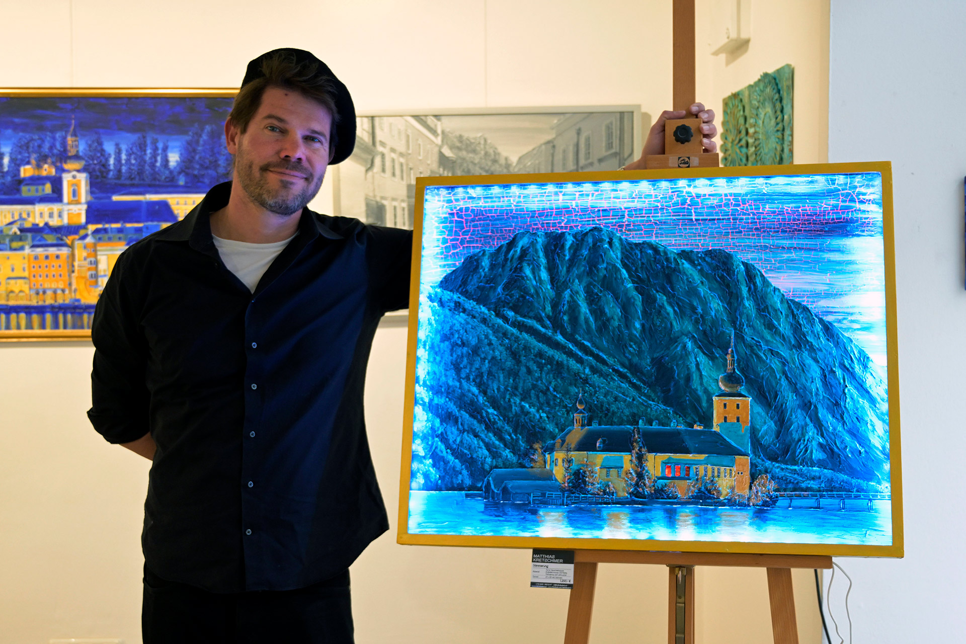 Ausstellung Matthias Kretschmer Bild Schloß Ort Gmunden